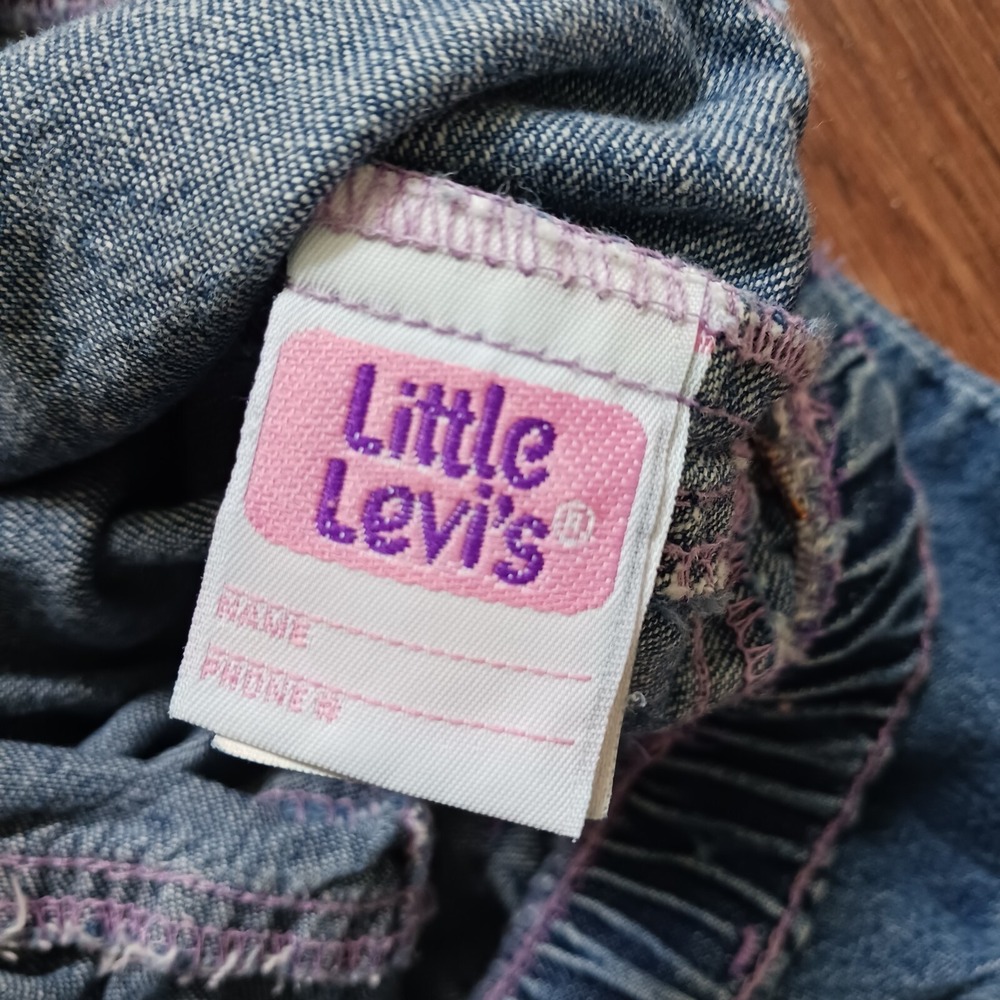 Vintage Little Levis Jeans 18 months Denim Colorblock Denim Jeans 80s 90s - Picture 5 of 7